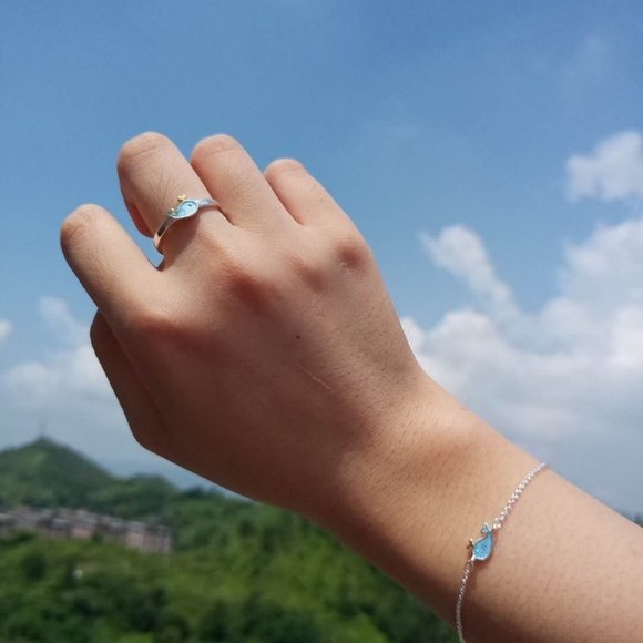 NEW 925 Sterling Silver Blue Whale Bracelet - Picture 2 of 7